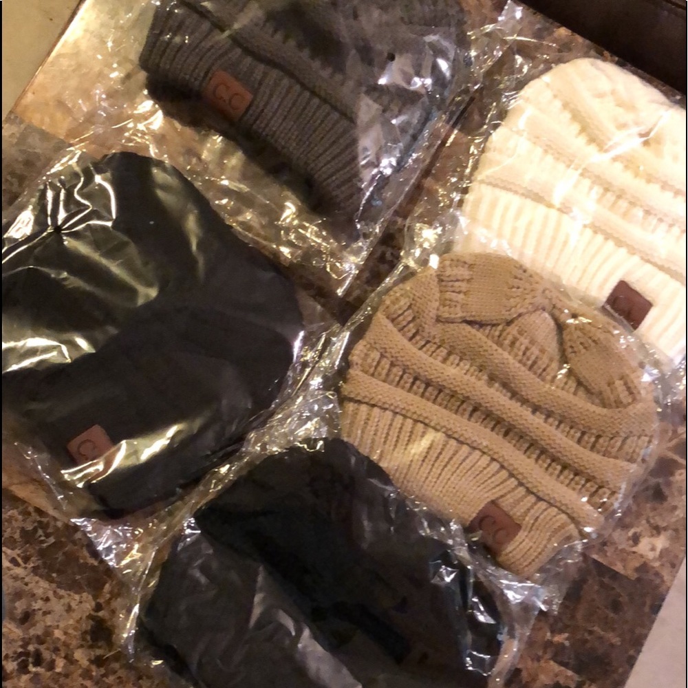 Women’s Messy bun  CC Beanies